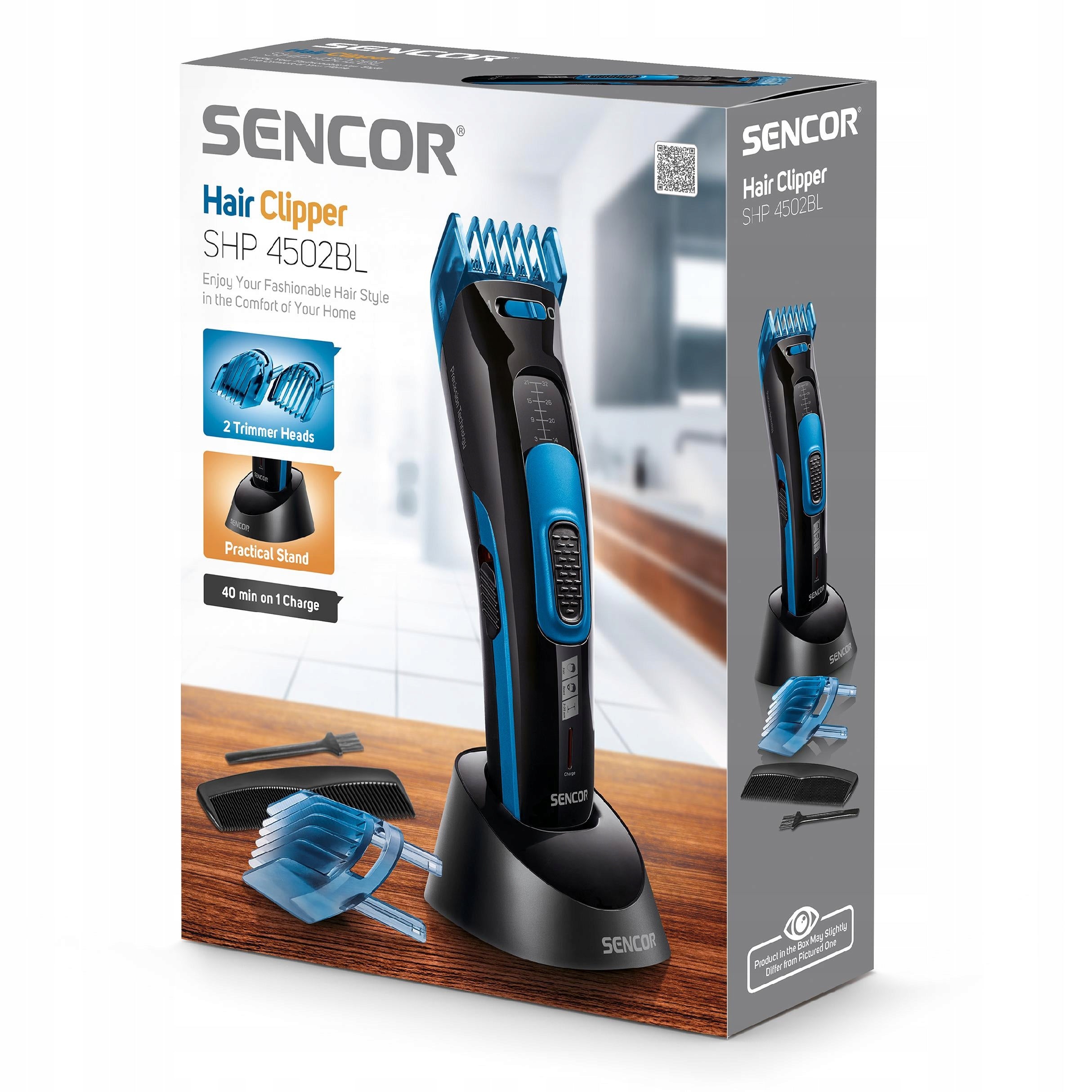 Wireless hair clipper 3-35mm 40 MINUTES OF OPERATION Sencor SHP 4502BL Manufacturer code 8590669231850