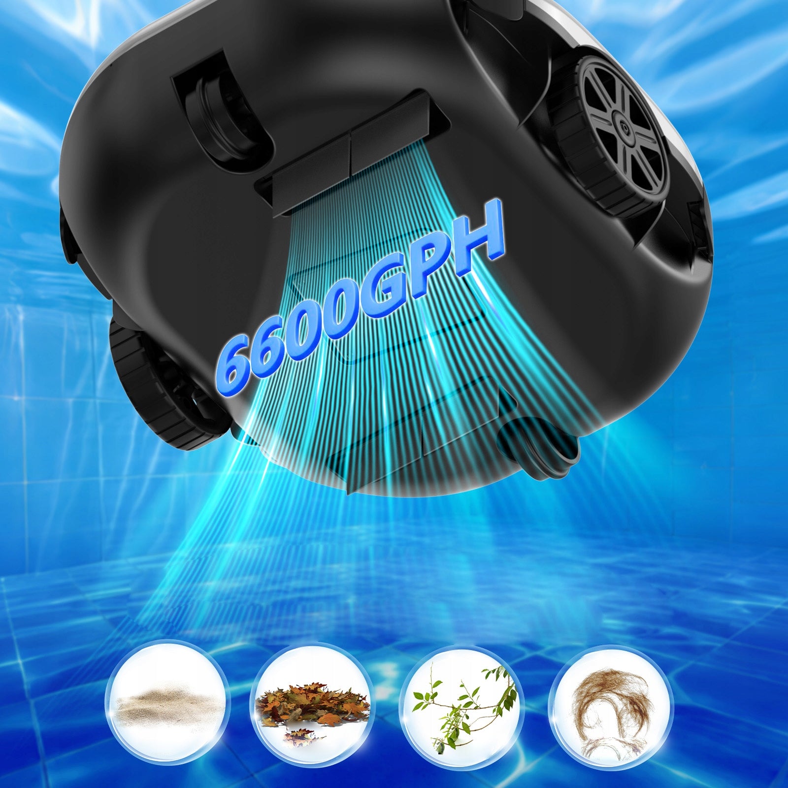 Wireless pool cleaning robot Blossom PC2332,automatic cleaning,130 minutes Certificates of conformity CE