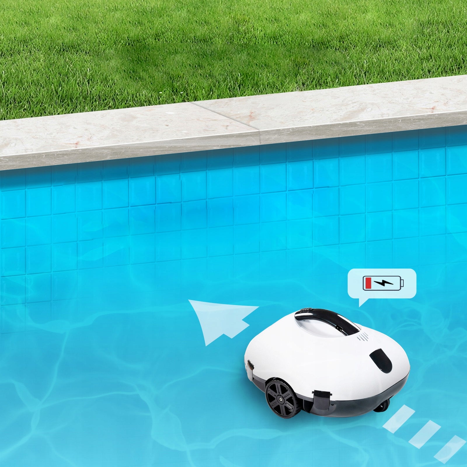 Wireless pool cleaning robot Blossom PC2332,automatic cleaning,130 minutes Product weight with unit packaging 3.5 kg