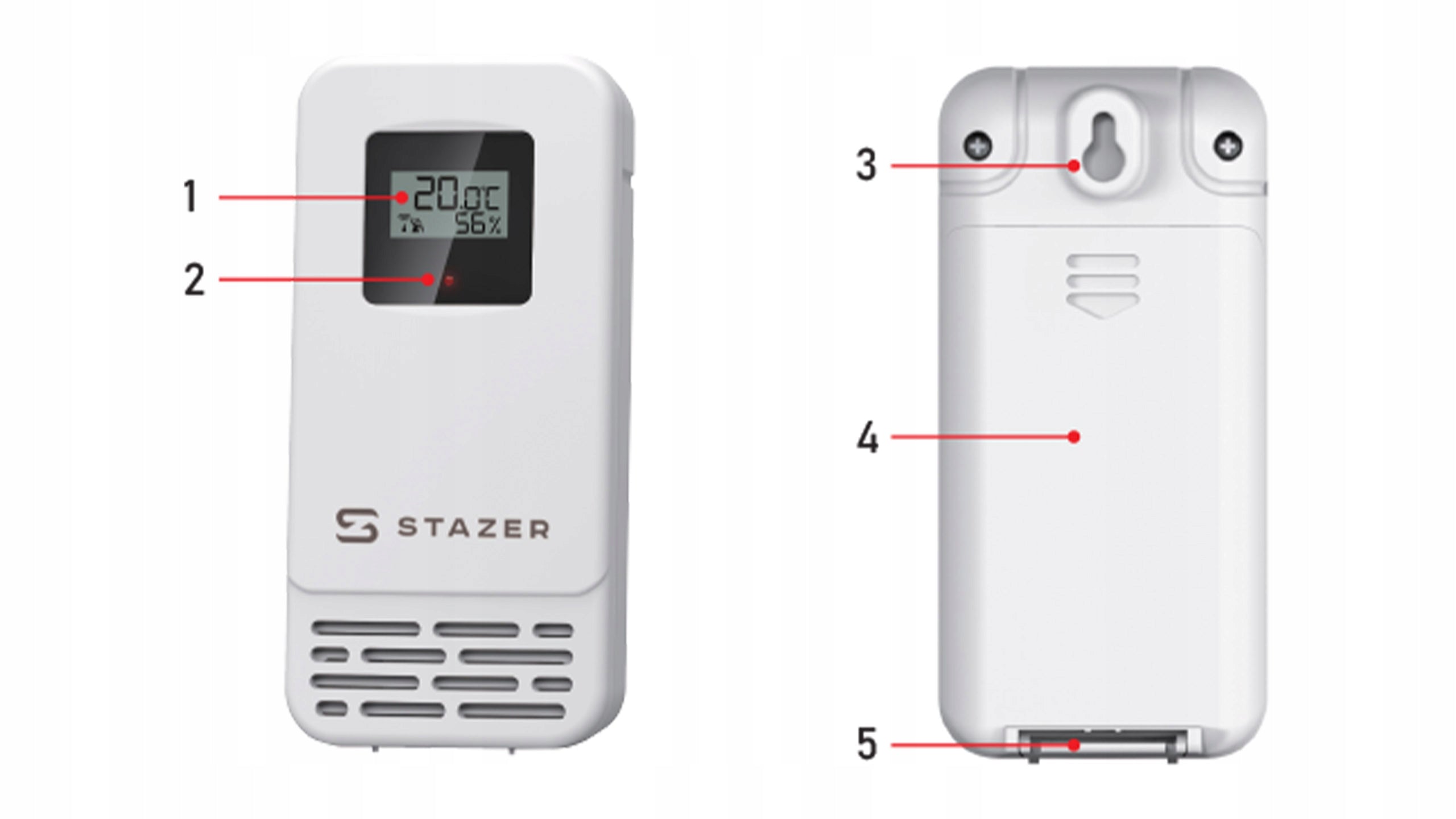 Wireless thermostat sensor additional to Stazer ClimatiQ Brand Stazer