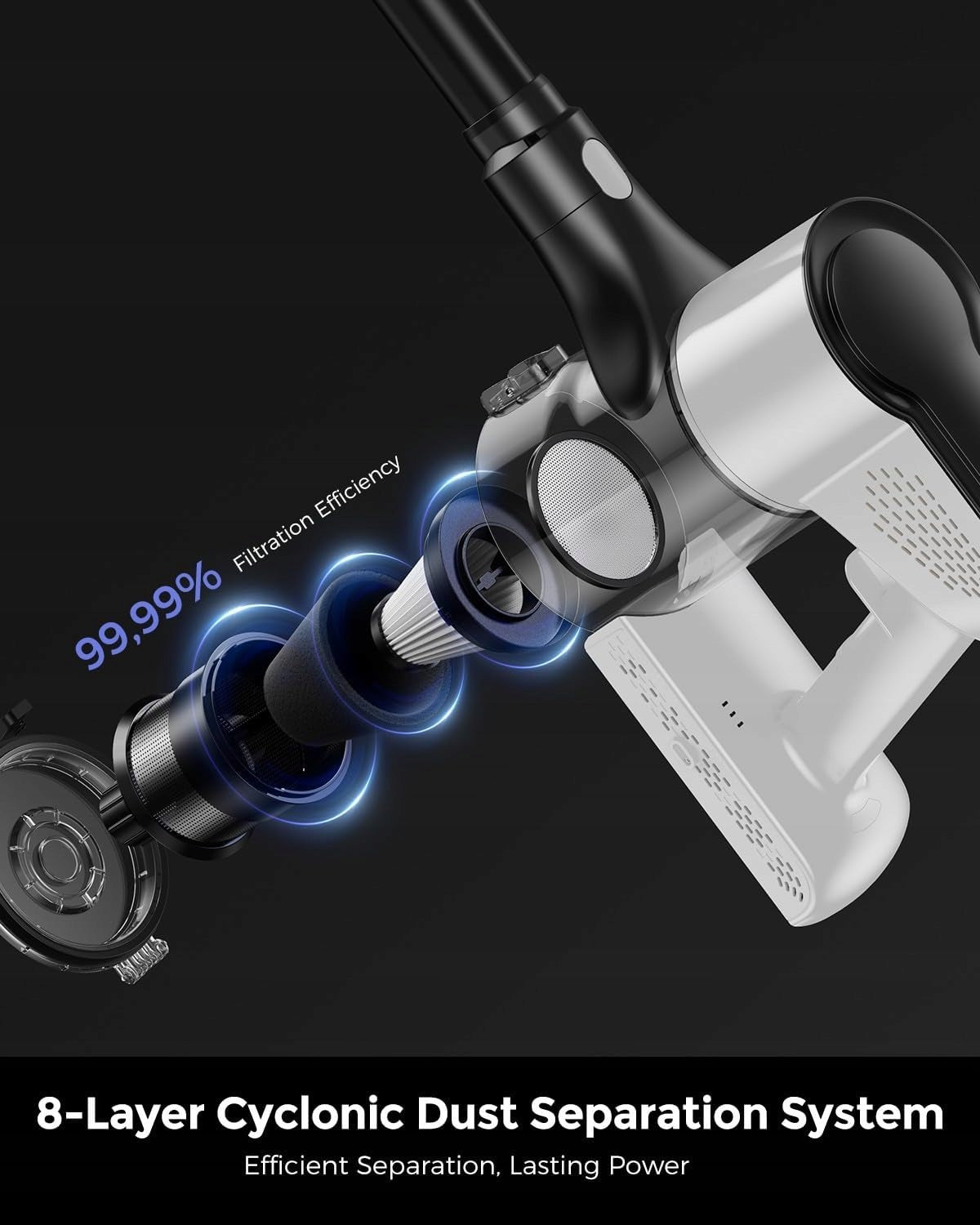 Wireless vacuum cleaner LED ECO 6in1 VACTechPro F02 Lite 450W 40000 PA STRONG Brand VACTechPro