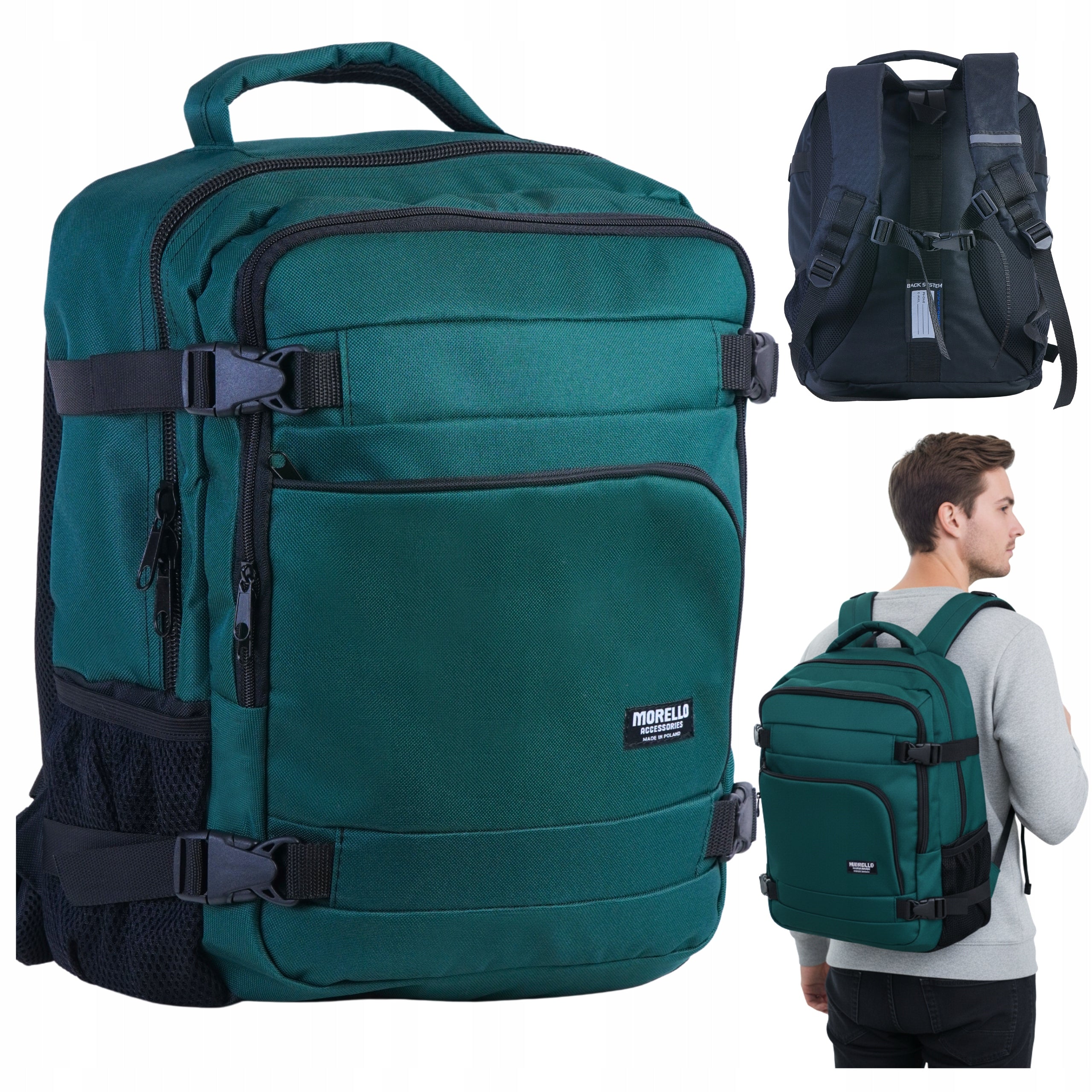 Wizzair 40x30x20 Ryanair Travel Backpack for Airplane Polish Hand Luggage
