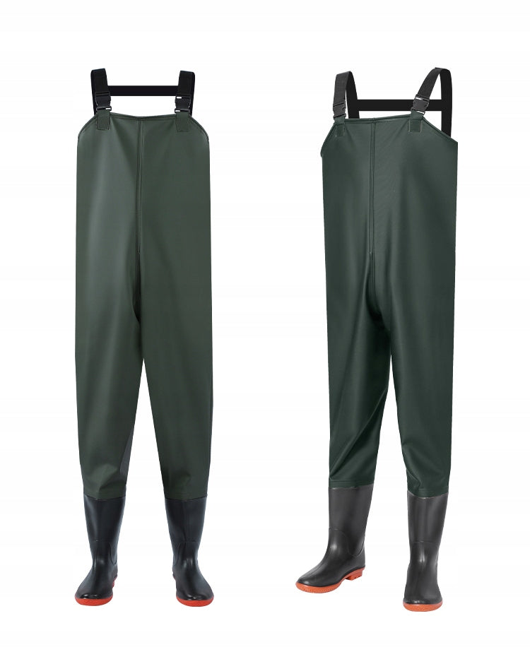 Wodery Bottoms Fishing Pants, Reinforced + Suspenders + Inserts -41