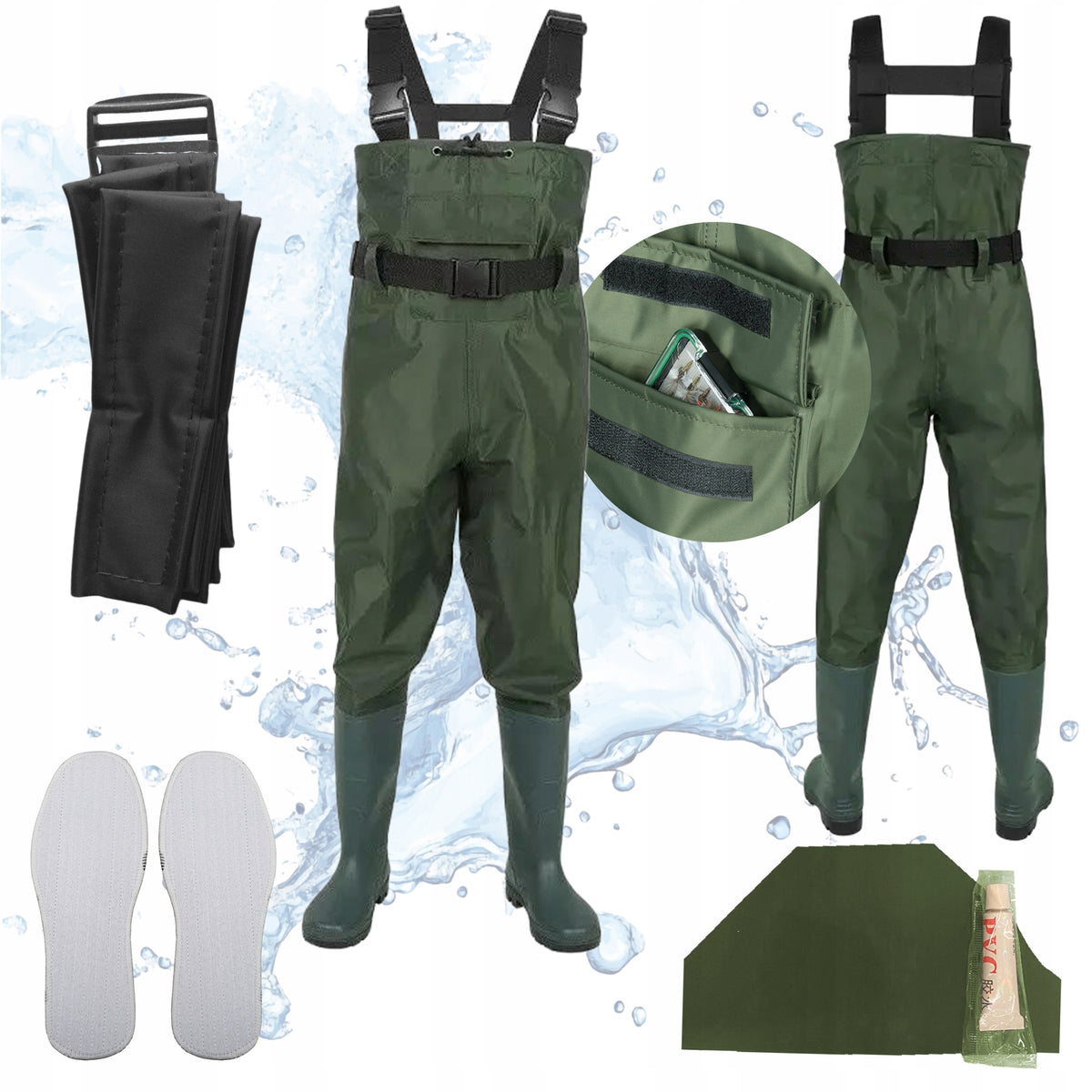 Wodery Fishing Bottoms Reinforced PROFFESIONAL + Inserts - 43