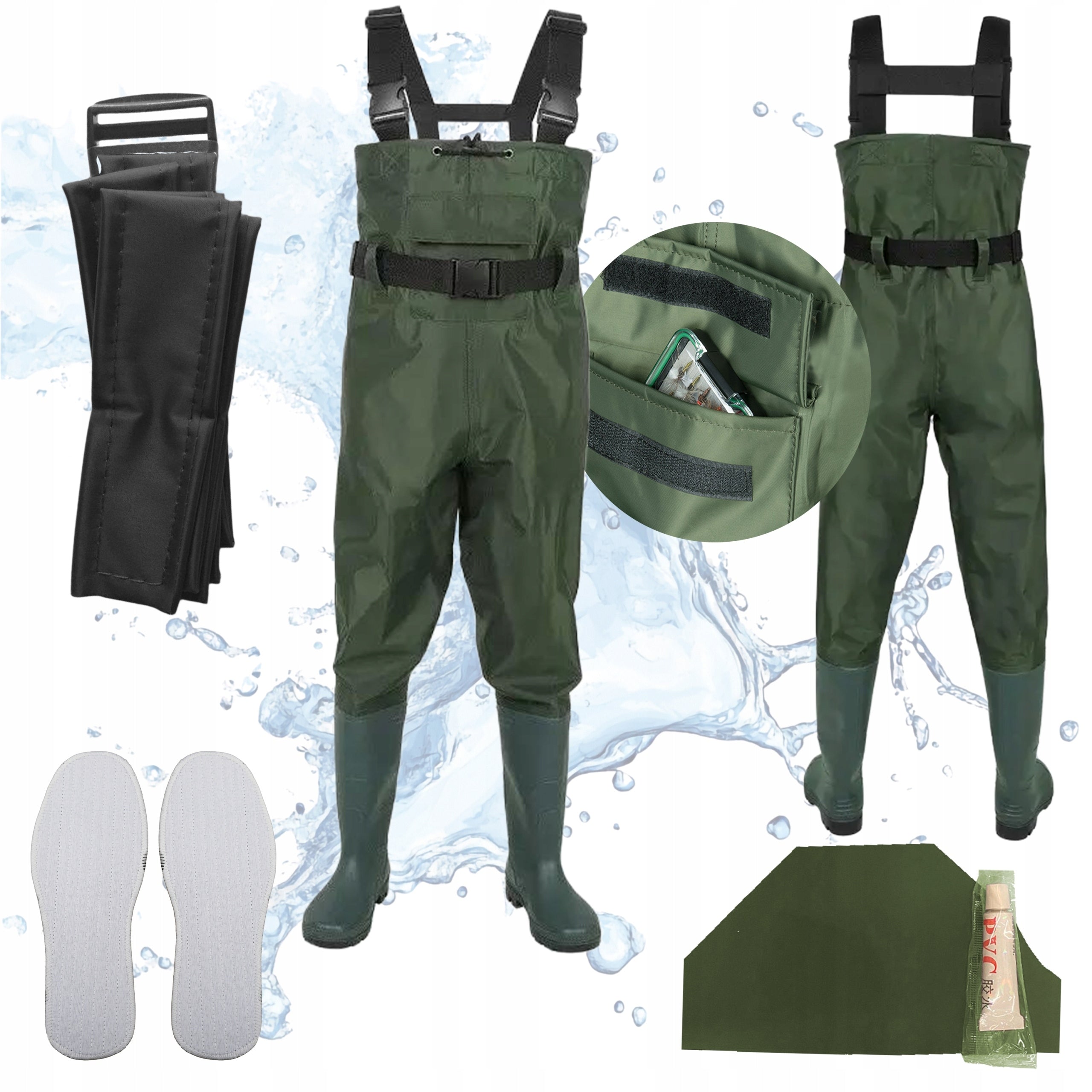 Wodery Fishing Bottoms Reinforced PROFFESIONAL + Inserts - 45