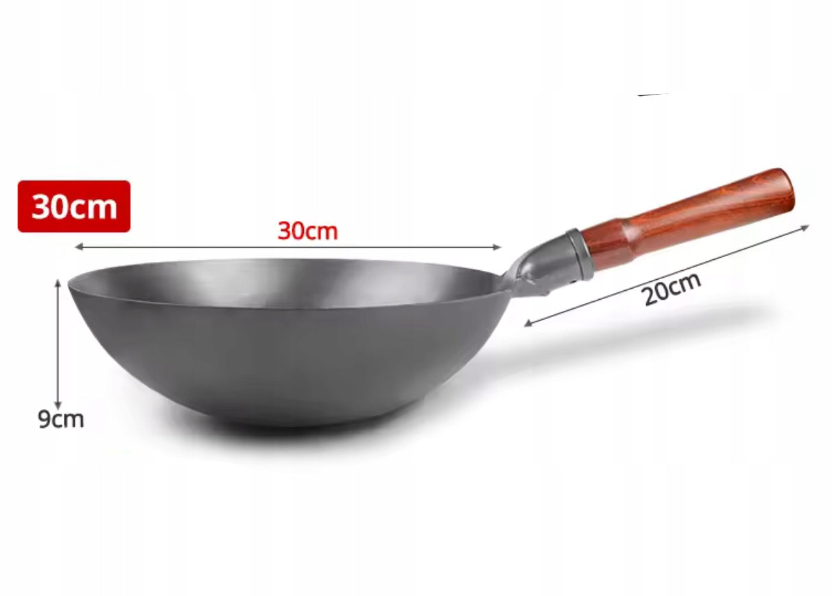 Wok Forged 30cm High Carbon Steel Gas Pan Asian Wok Burnt. EAN (GTIN) 0684663001750