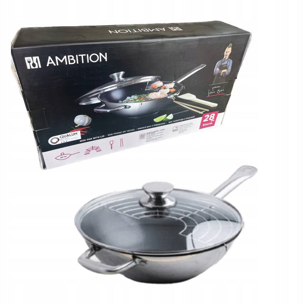 Wok Pan with Lid Ambition Storm 28cm EAN (GTIN) 5904134574442