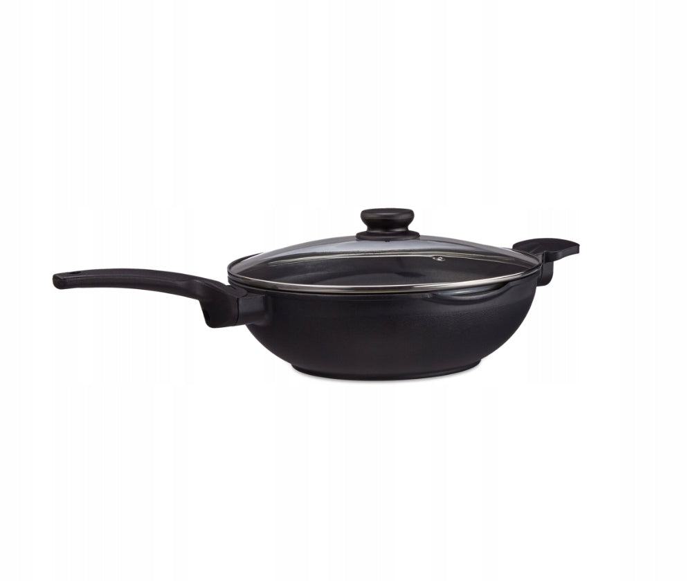 Wok Pan with Lid Deep Cooking Pan 30 cm Relaxdays Manufacturer code Patelnia Wok Z Pokrywką 30cm Głęboka