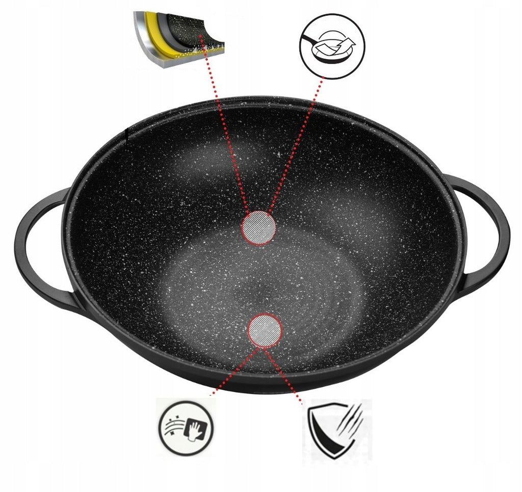 Wok induction pan with detachable handle black stainless steel 40 cm Manufacturer code CF-DW40