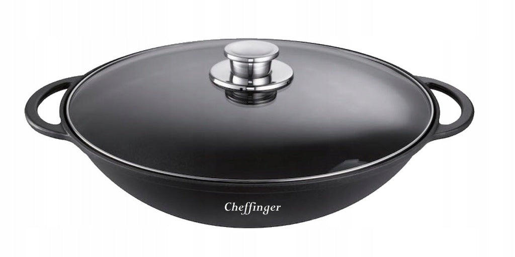 Wok induction pan with detachable handle black stainless steel 40 cm Packaging status original