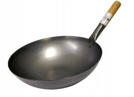 Wok tin bottom rounded diameter 35cm