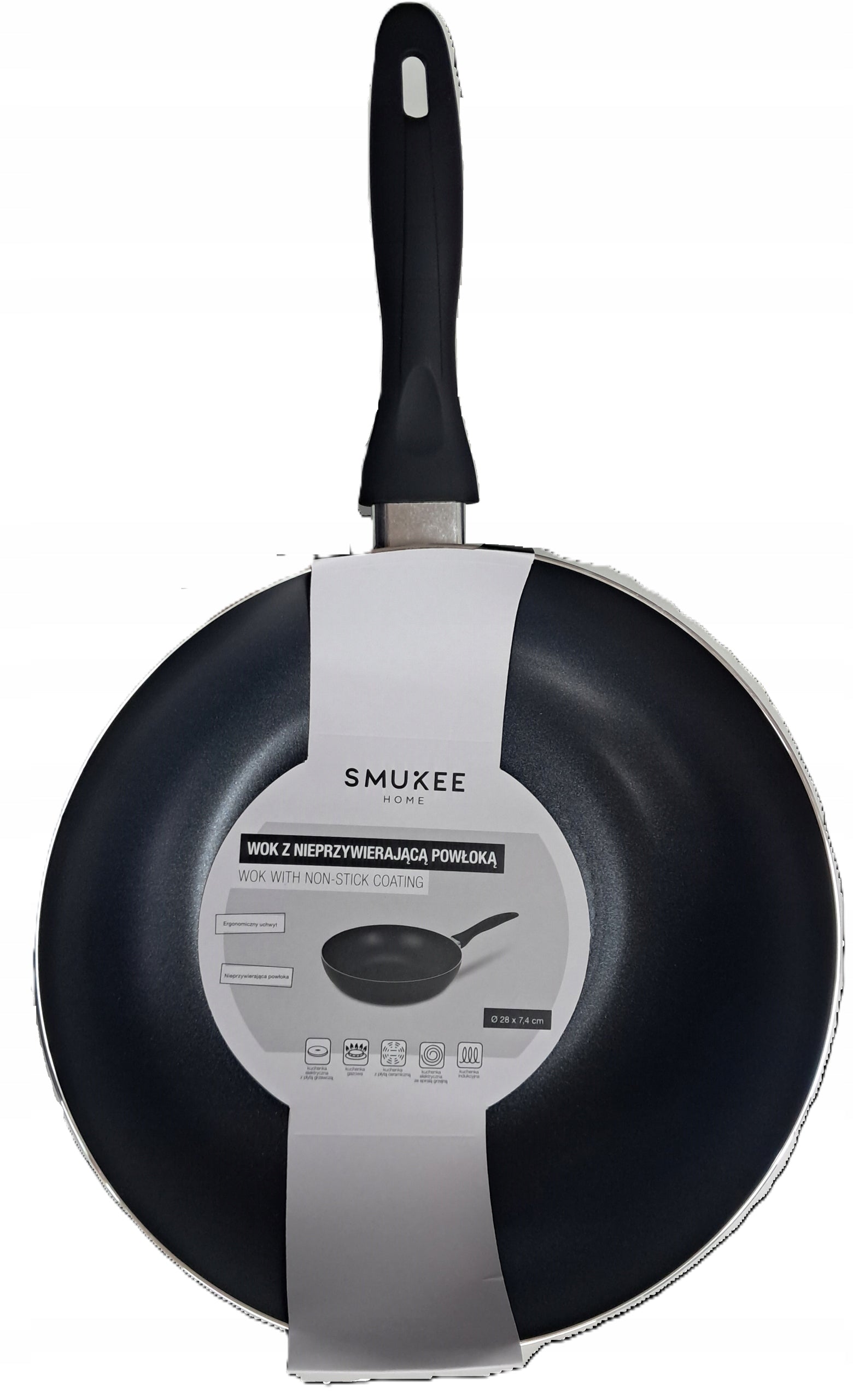 Wok with non-stick coating 28cm black