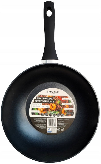 Wok with non-stick coating Smukee wok 28 cm for kitchen