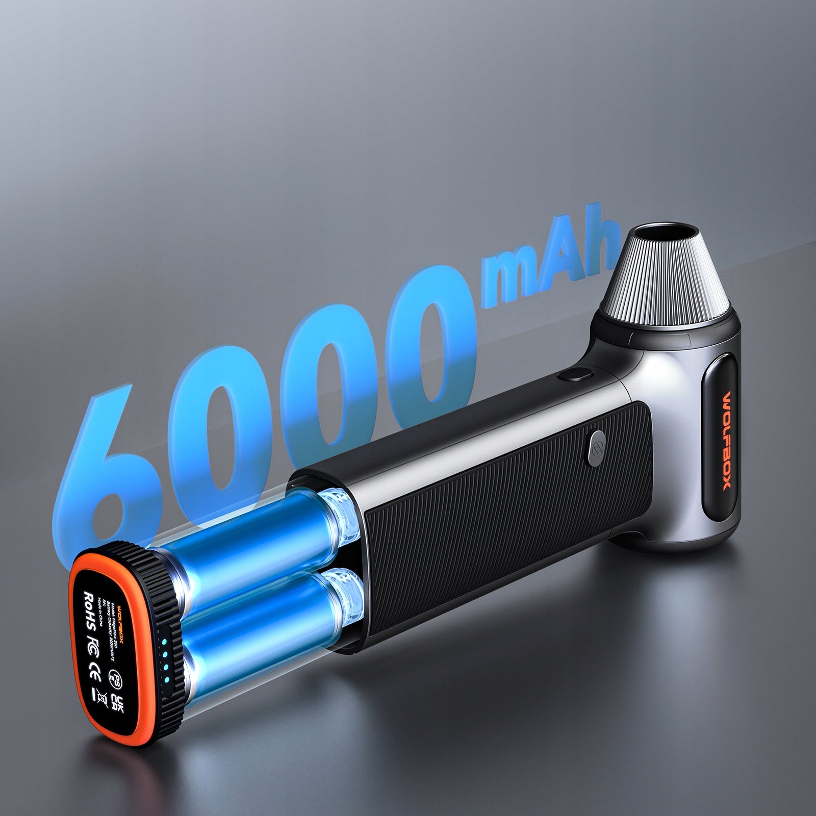Wolfbox MF200 Dmuchawa do Liści 2xAKU Zestaw z Etui Mocna do Auta i Ogrodu Air velocity 310 km/h