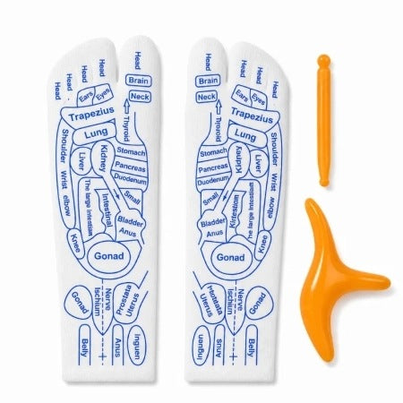 Women's Acupressure and Reflexology Socks with Massage Set