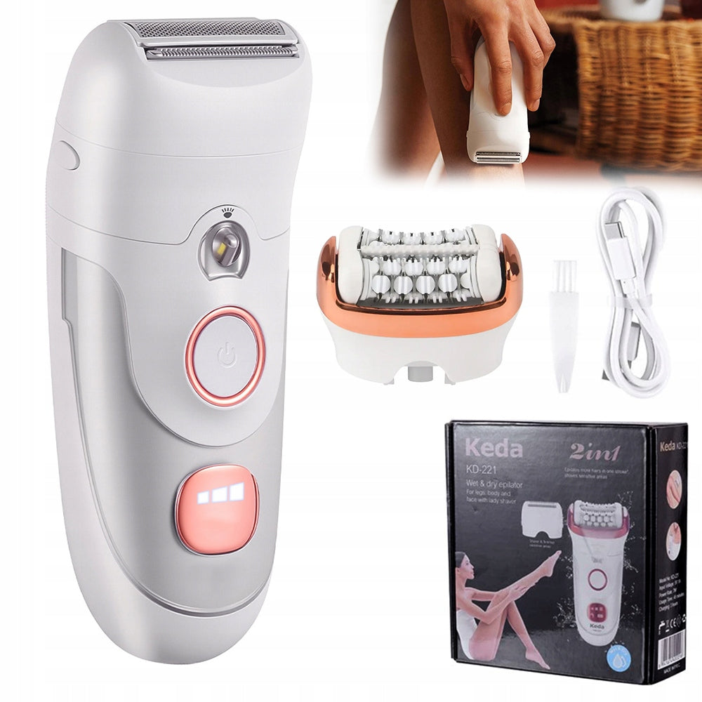 Women's Epilator Shaver for Women for Bikini Legs Pach Waterproof USB 2in1 Model wweeuikpp