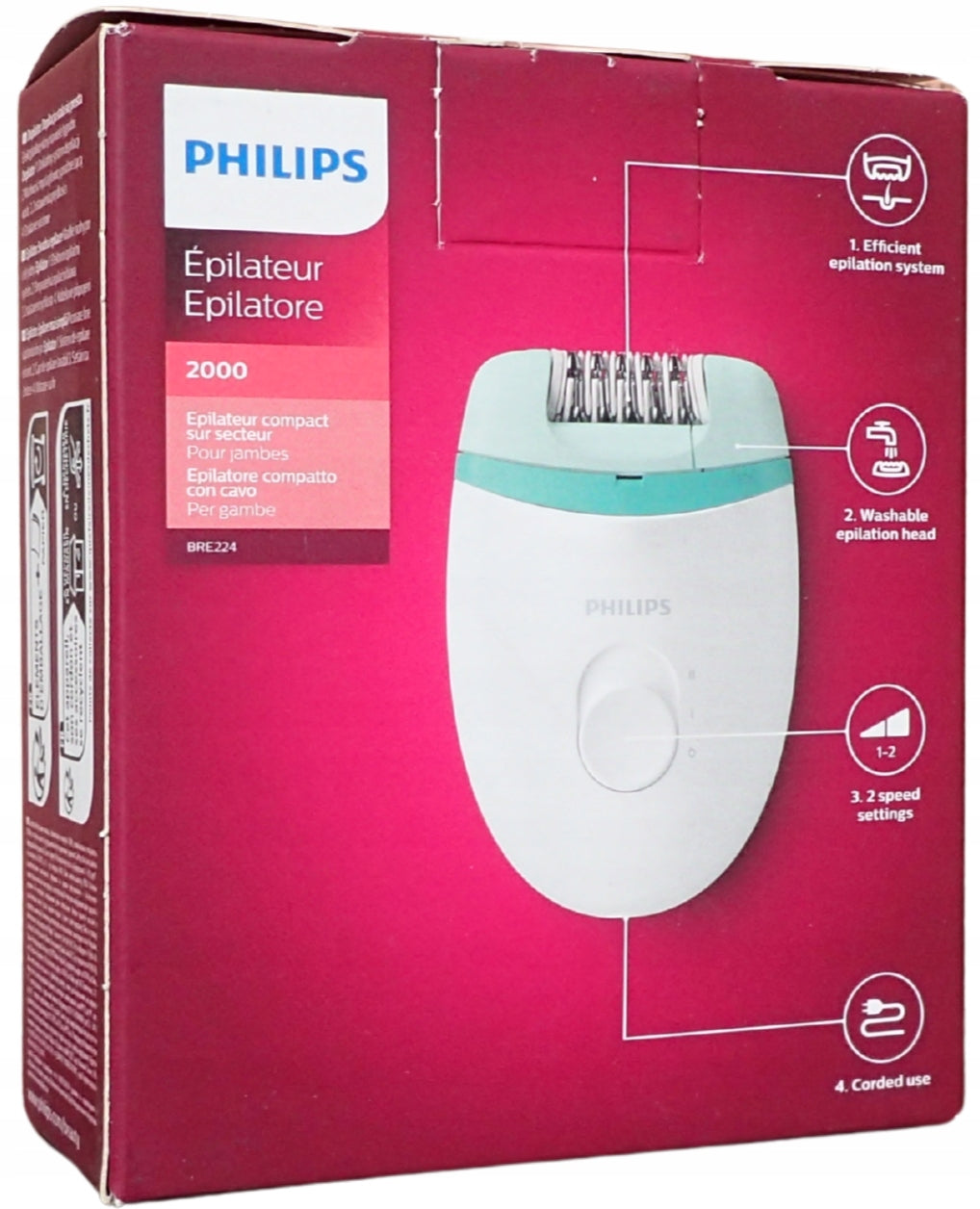 Women's Epilator for Legs Pach Wired Satinelle Epilator Philips BRE224