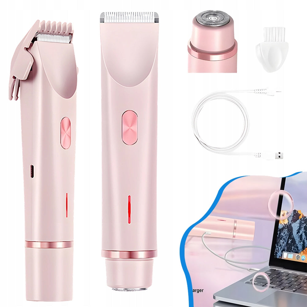 Women's Shaver, 2 in 1 Bikini Trimmer for Women with IPX7 Water Resistance