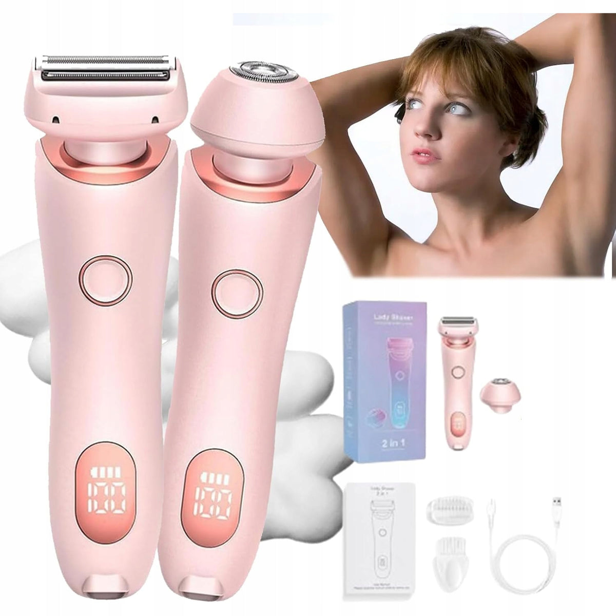 Women's Shaver Body Leg Epilator Bikini Armpit Mustache Delicate USB