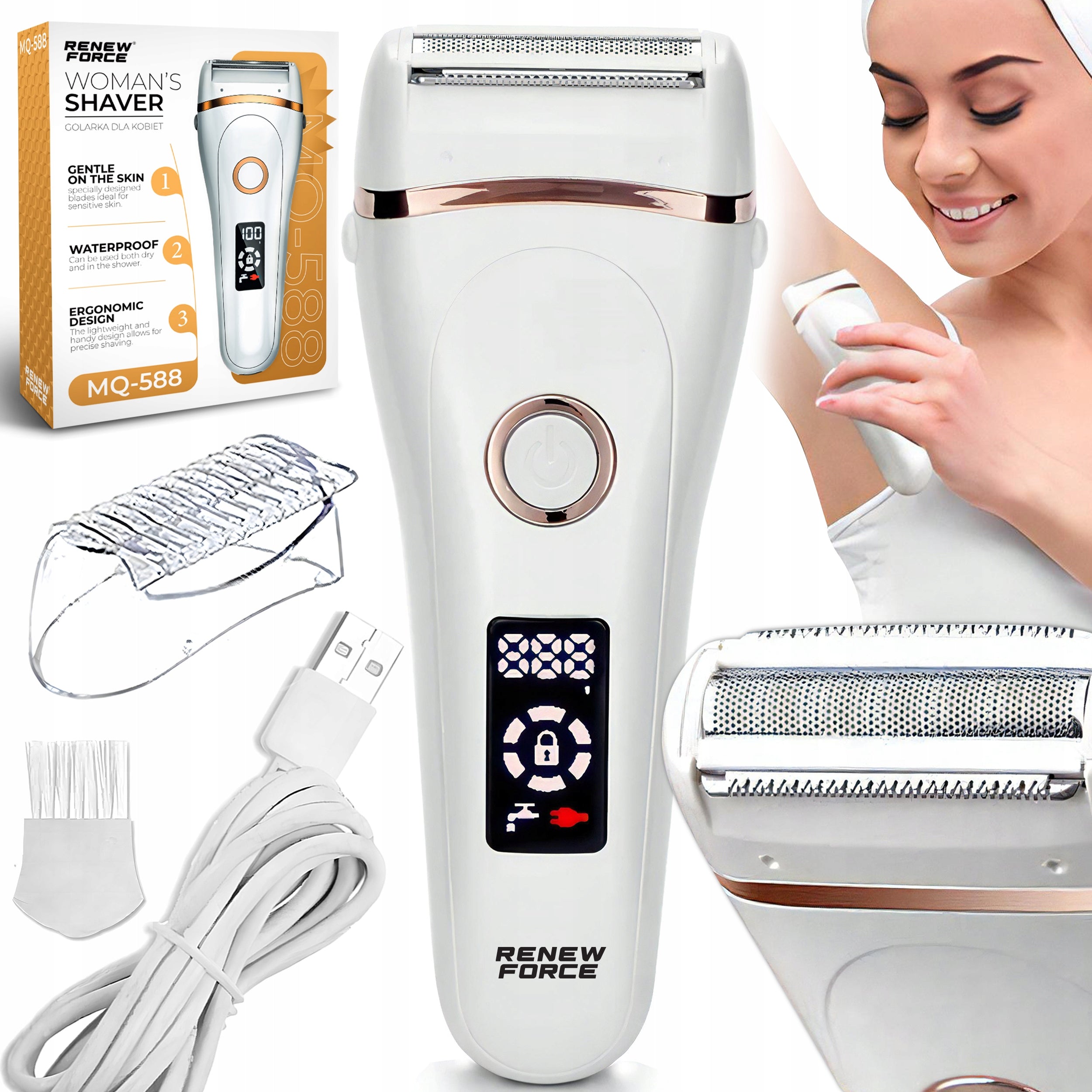 Women's WIRELESS HAIR REMOVER Shaver for Women Body Leg Bikini Armpits