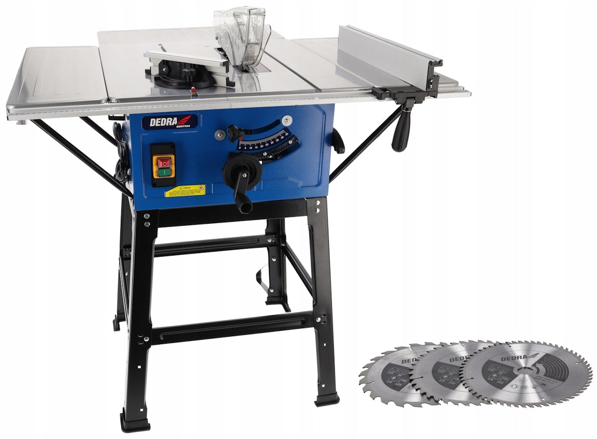 Wood Saw DEDRA Table Cutter Krajzega Circular Saw 3 Discs Manufacturer code DED7754T3 + 3 tarcze 24T 40T 60T