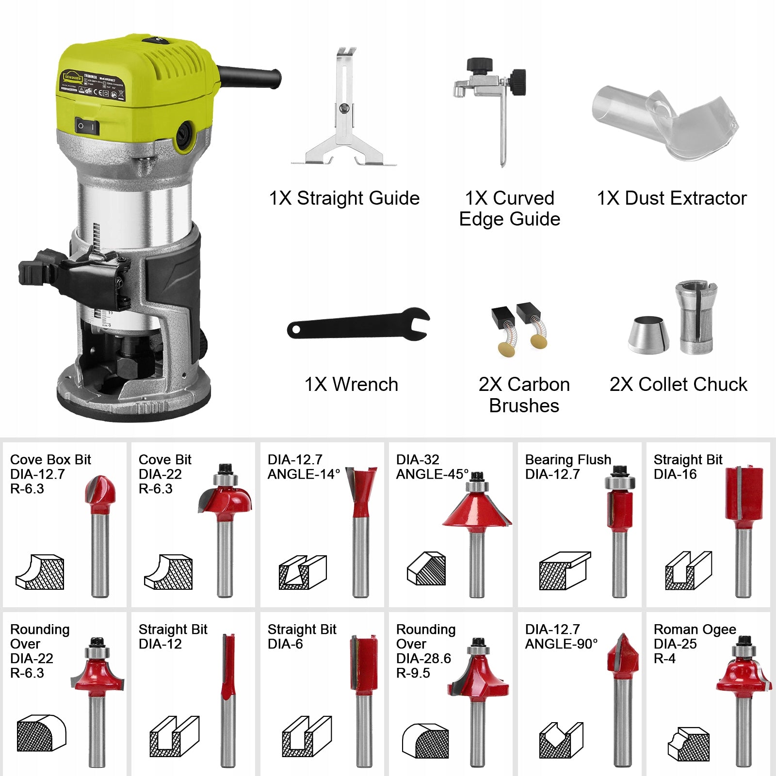 Wood Spindle Milling Machine Vertical Manual For Aluminum Edge Series DEWINNER