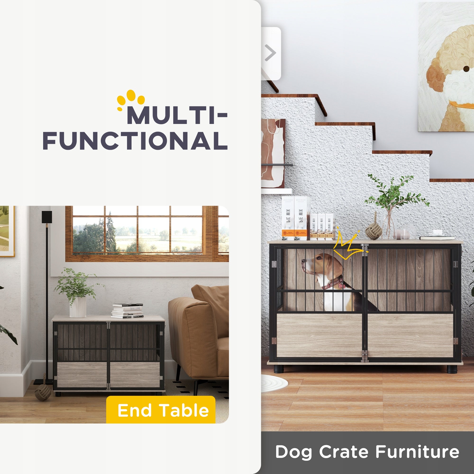 Wood cage PawHut large dog 60 x 100 x 68 cm Manufacturer code D02-168V02WN