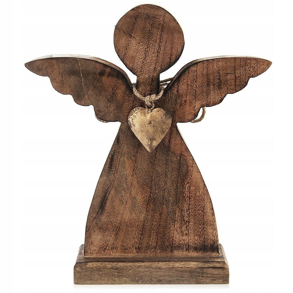Wooden ANGEL figurine angel decorative standing figure 30 cm
