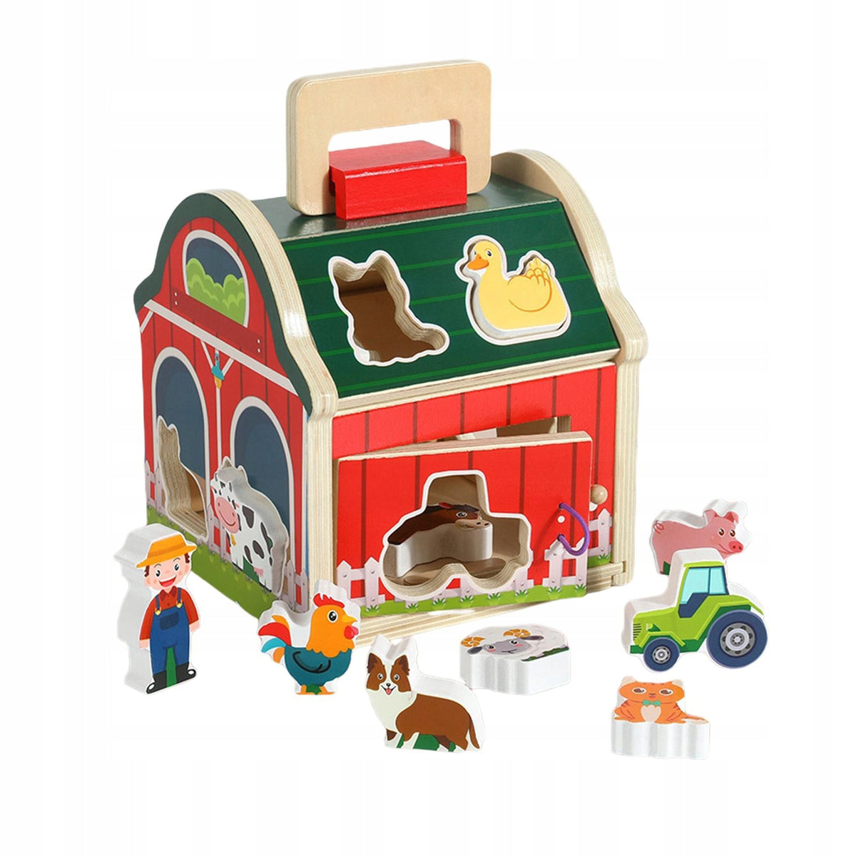 Wooden Activity Cube Shape Sorter Box Interactive Brand no brand