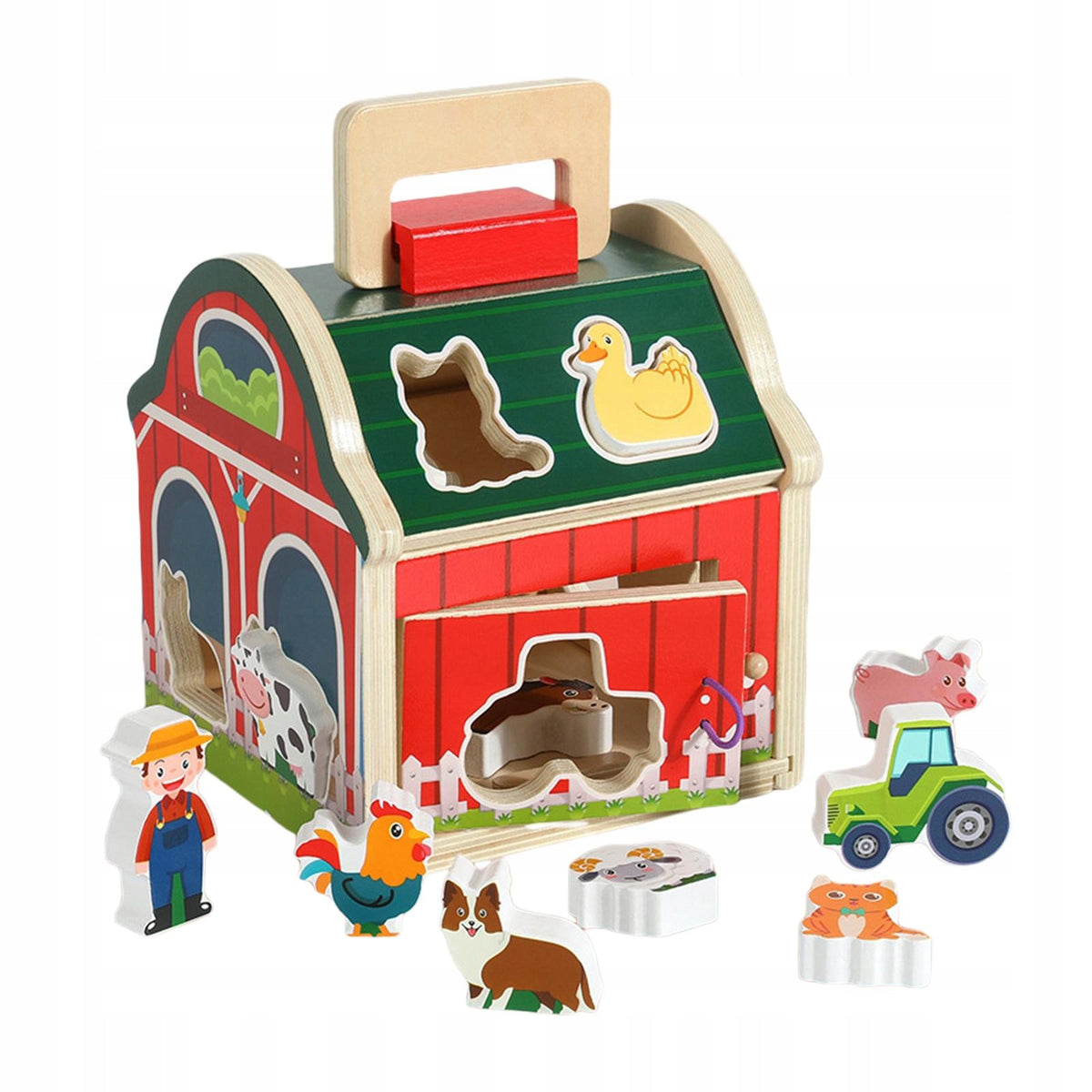 Wooden Activity Cube Shape Sorter Box Interactive