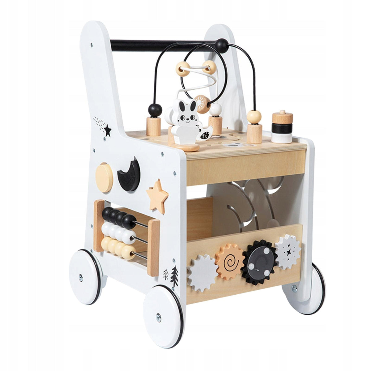 Wooden Baby Walker Walking Toy Cognitive Development Sturdy Wood Motor Brand no brand