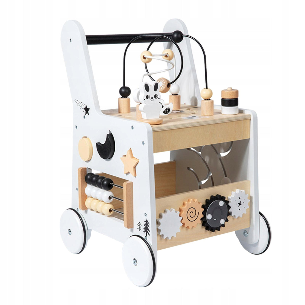 Wooden Baby Walker Walking Toy Cognitive Development Sturdy Wood Motor Packaging status original