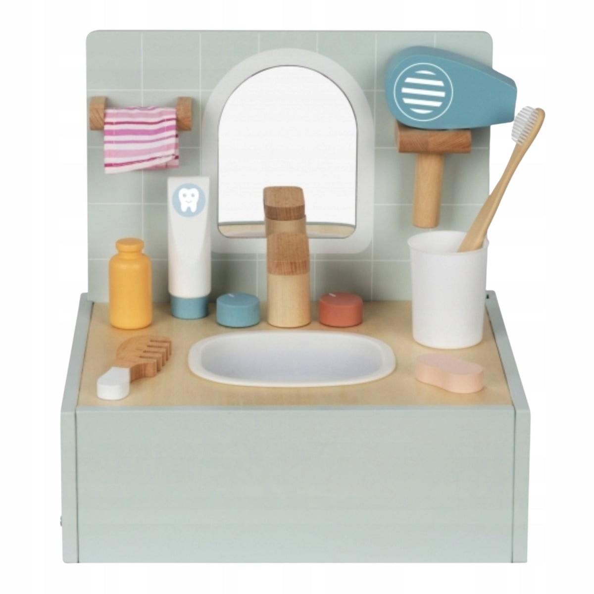 Wooden Bathroom Dressing Table with Accessories Beauty Salon 11 Elements 3+ Packaging status original