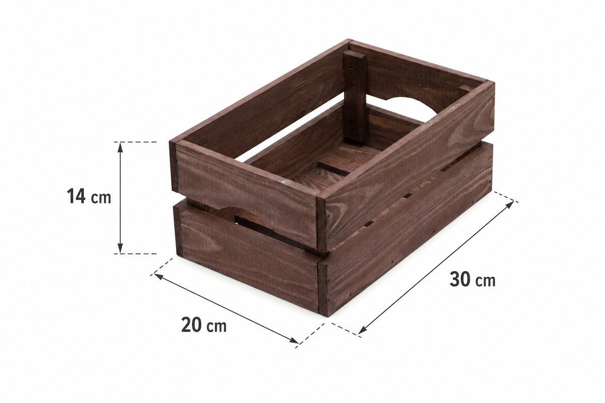 Wooden Box 30x20x14 cm Bronze Organizer Basket Gift Box Manufacturer code 6010B