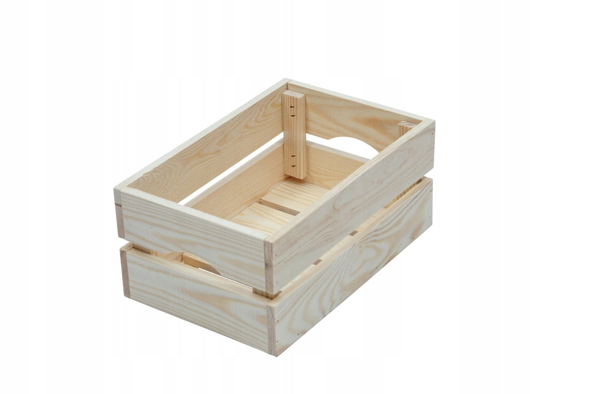 Wooden Box 30x20x14 cm Natural – Organizer Box Gift Basket