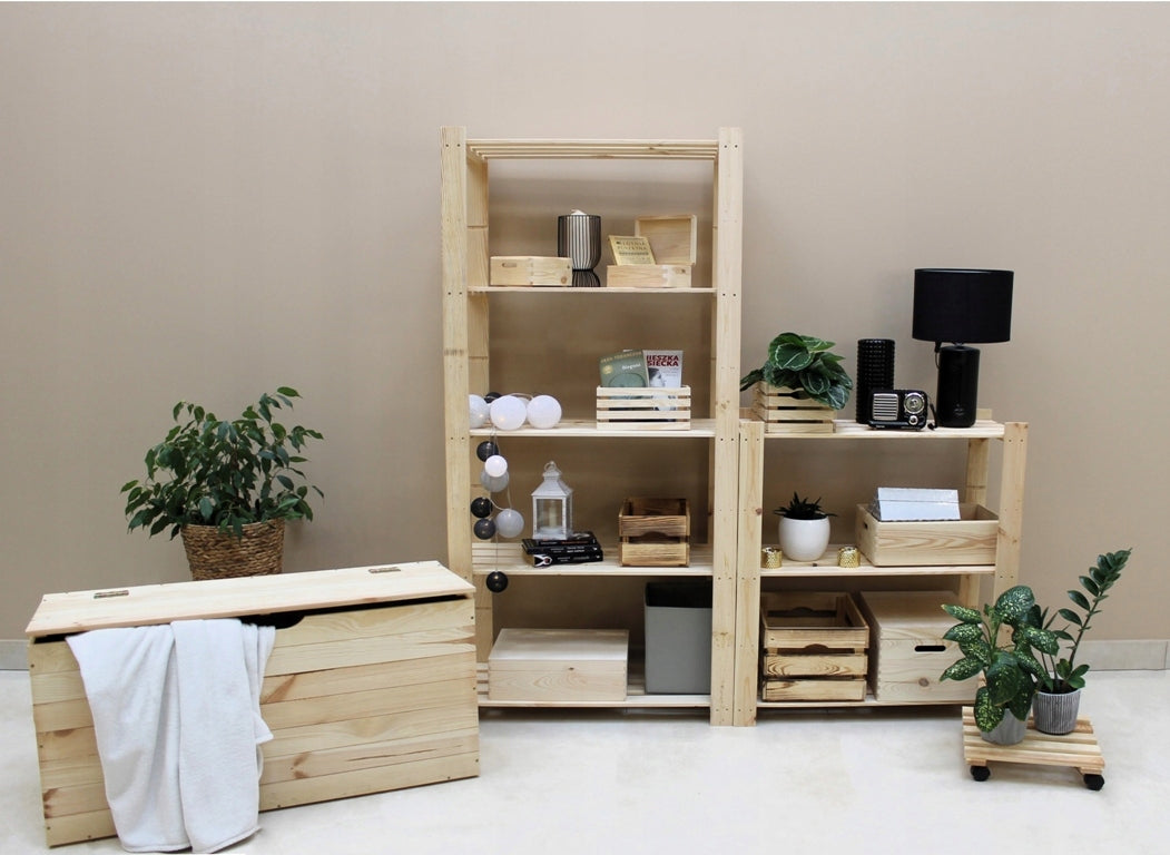 Wooden Box 40x30x23 cm with Handle Organizer Box Container EAN (GTIN) 5905741580383