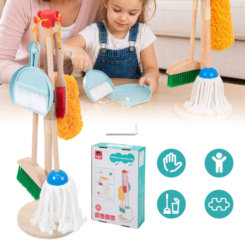 Wooden Cleaning Trolley Set Wooden Cleaning Xxl For Kids