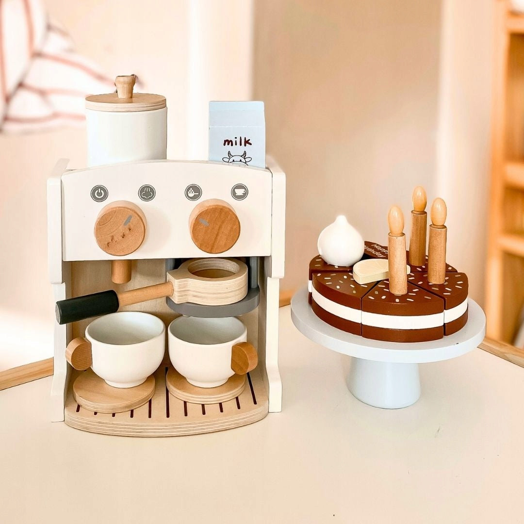 Wooden Coffee and Tea Maker Cafe with accessories MAMABRUM Packaging status original