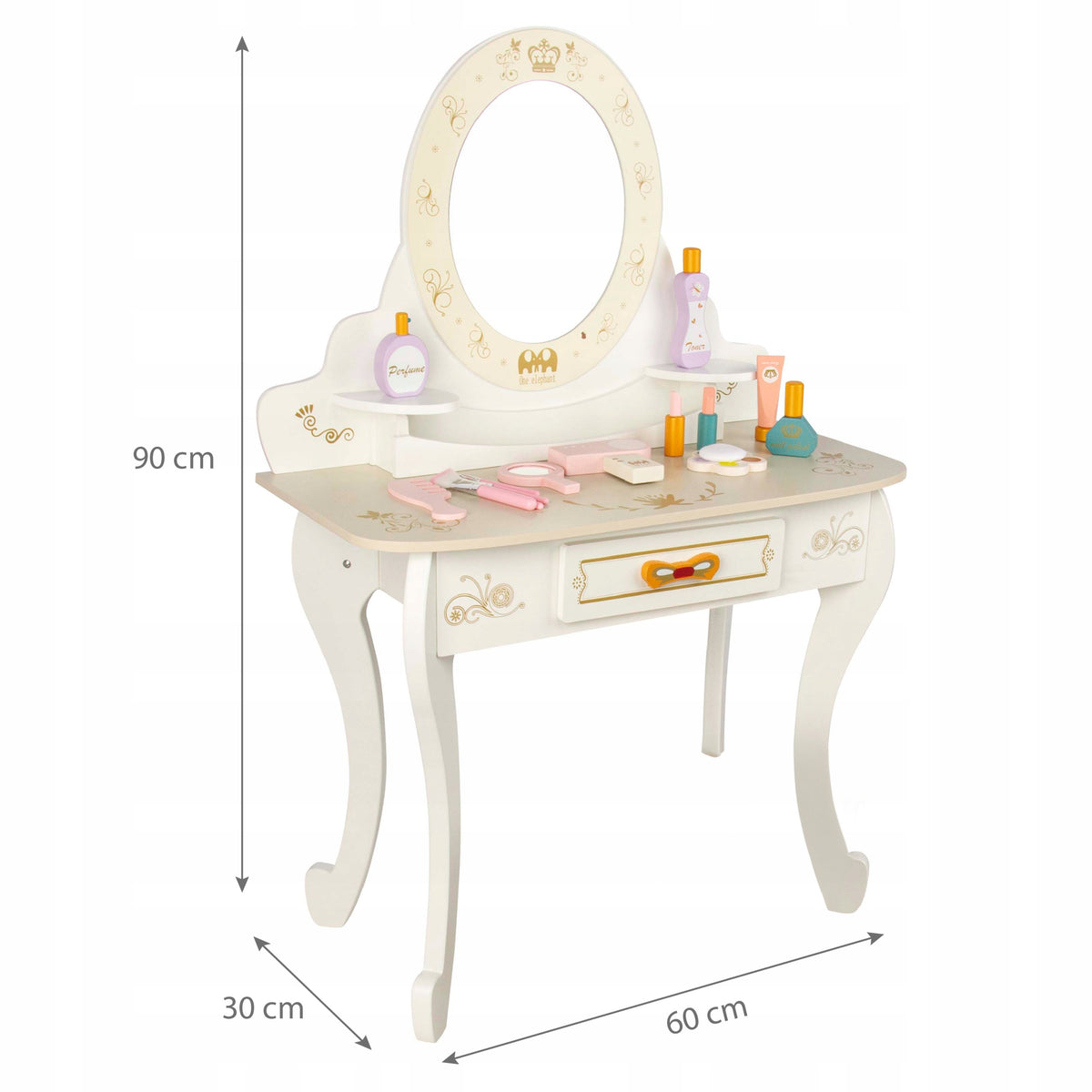 Wooden Dressing Table Cosmetic Bag for Children Mia White Beige Accessories Manufacturer code Z005960