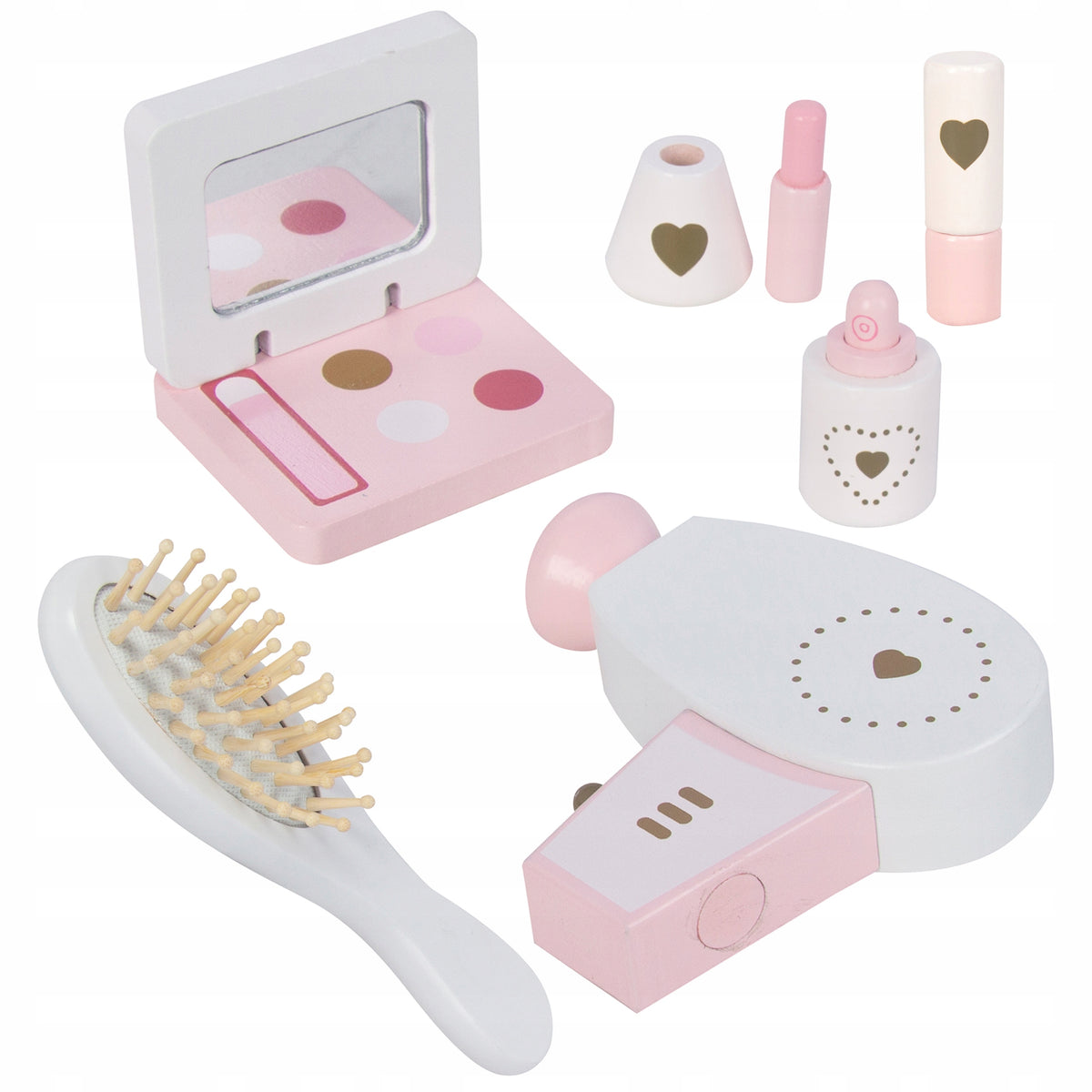 Wooden Dressing Table for Kids Kinga White Pink Mirror Accessories Education Manufacturer code Z301347