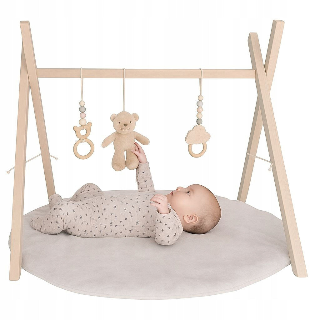 Wooden Educational Gym Stand for Kids and Babies Baby Gym