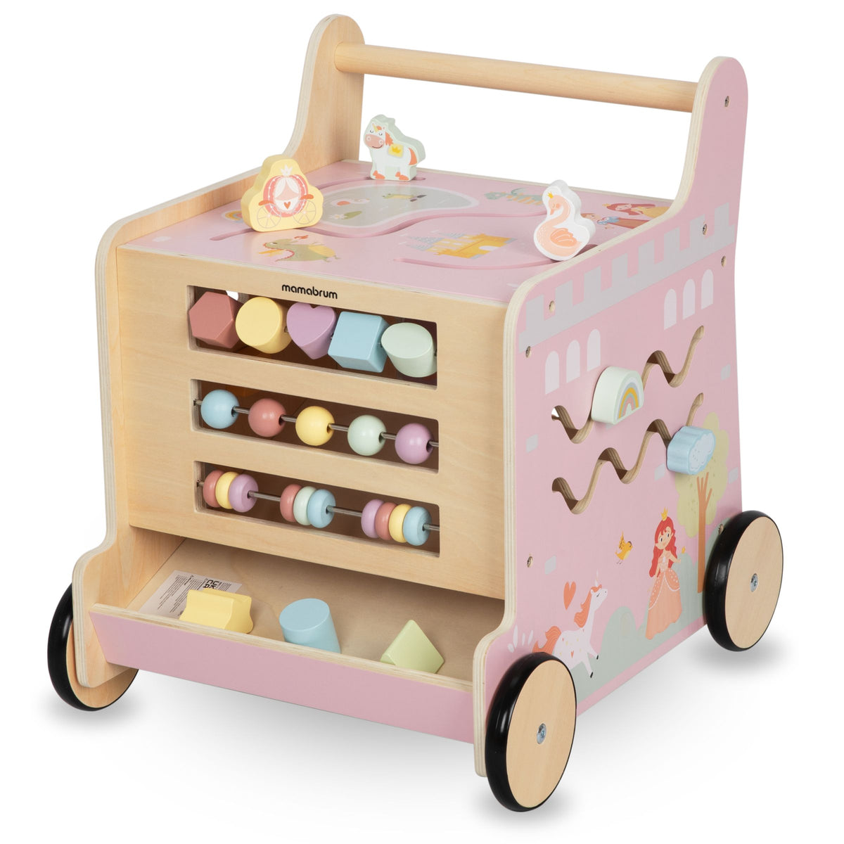 Wooden Educational Walker Anti-Slip Toy for Girls 2in1 Packaging status original