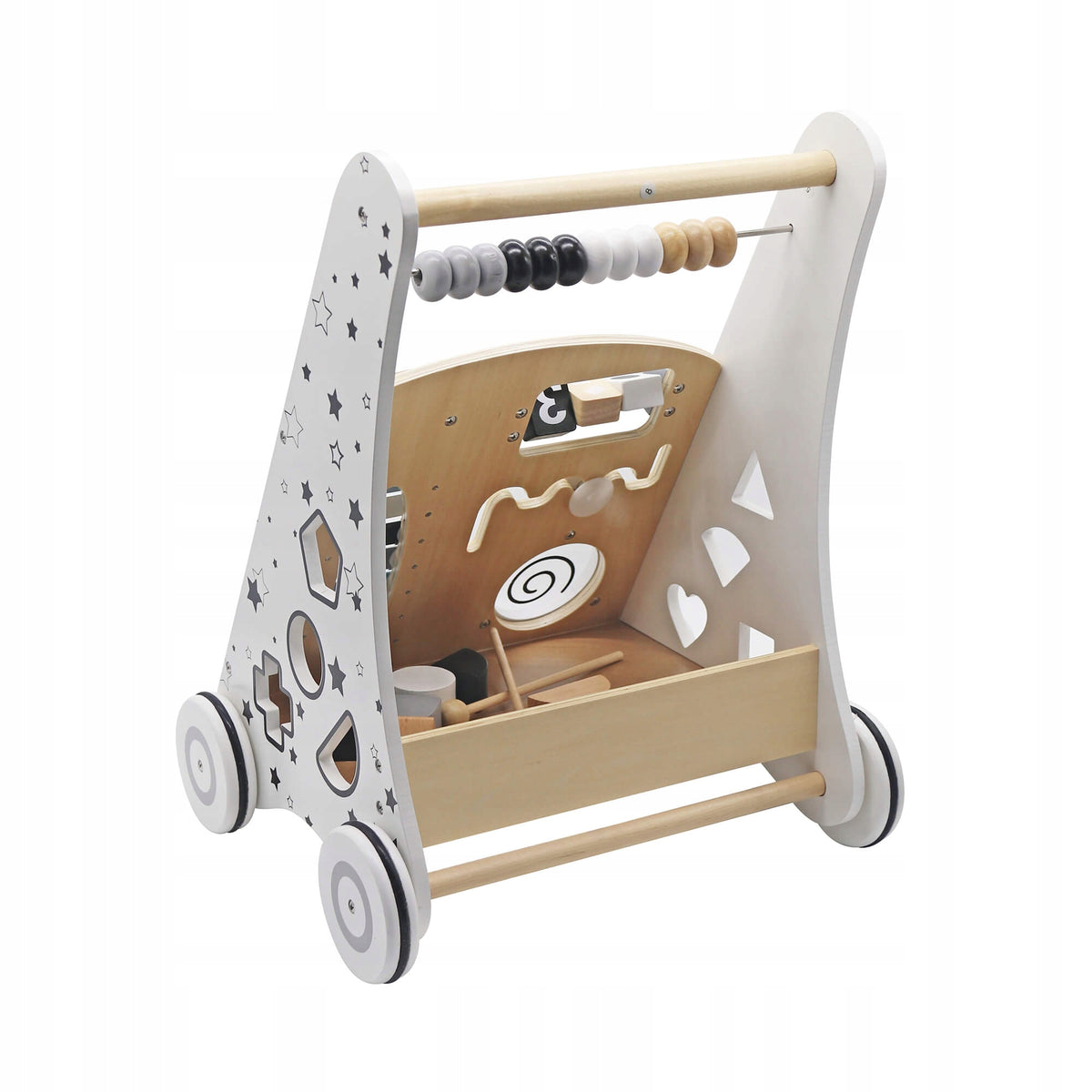 Wooden Educational Walker Equestrian Manipulative Pusher for Kids 8in1 Brand Meteor