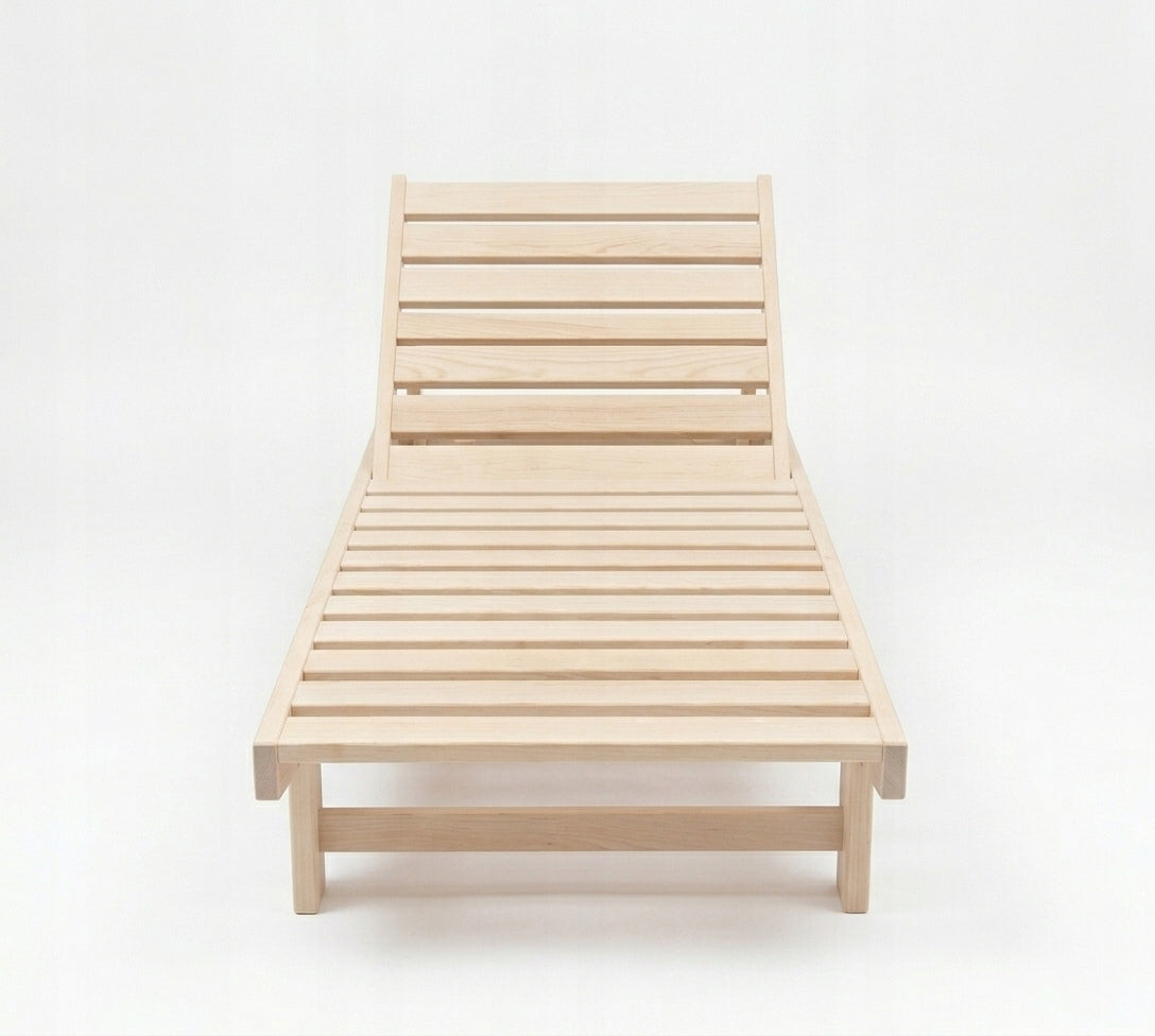 Wooden Garden Sun Lounger XD Natural Adjustable Packaging status original