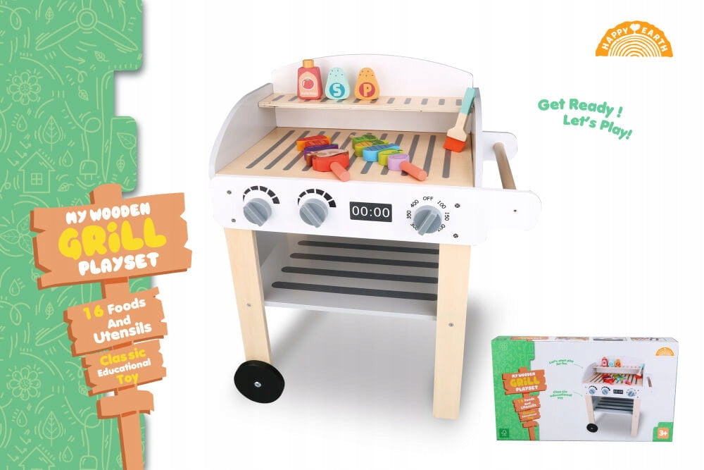 Wooden Grill for Kids with Accessories