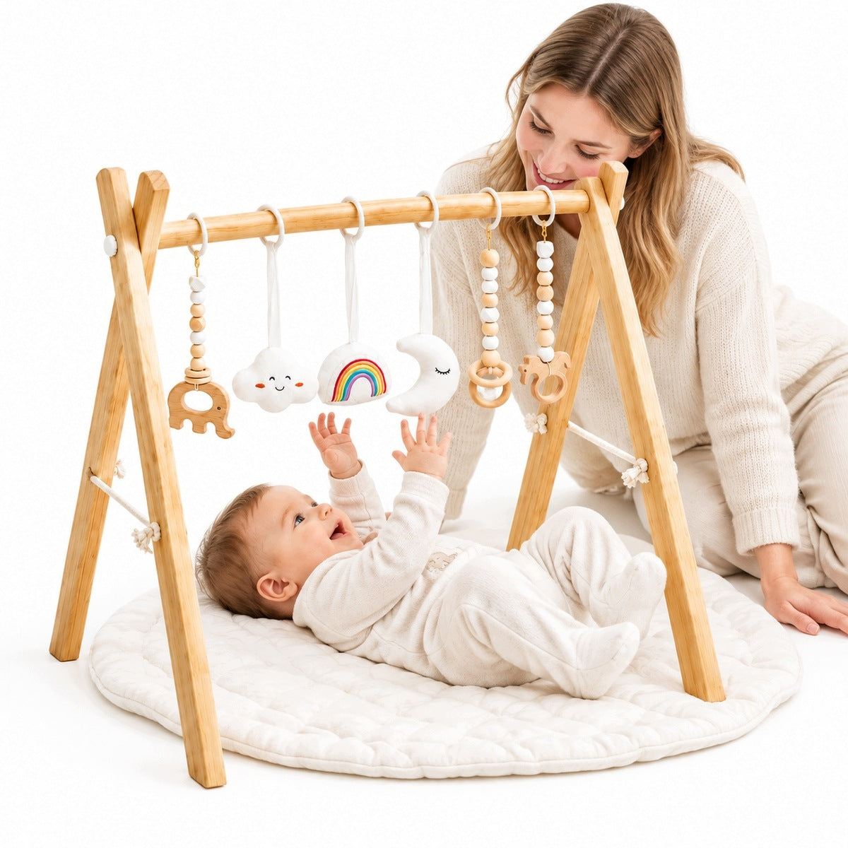 Wooden Gym Stand Baby Gym Educational For Babies Children
