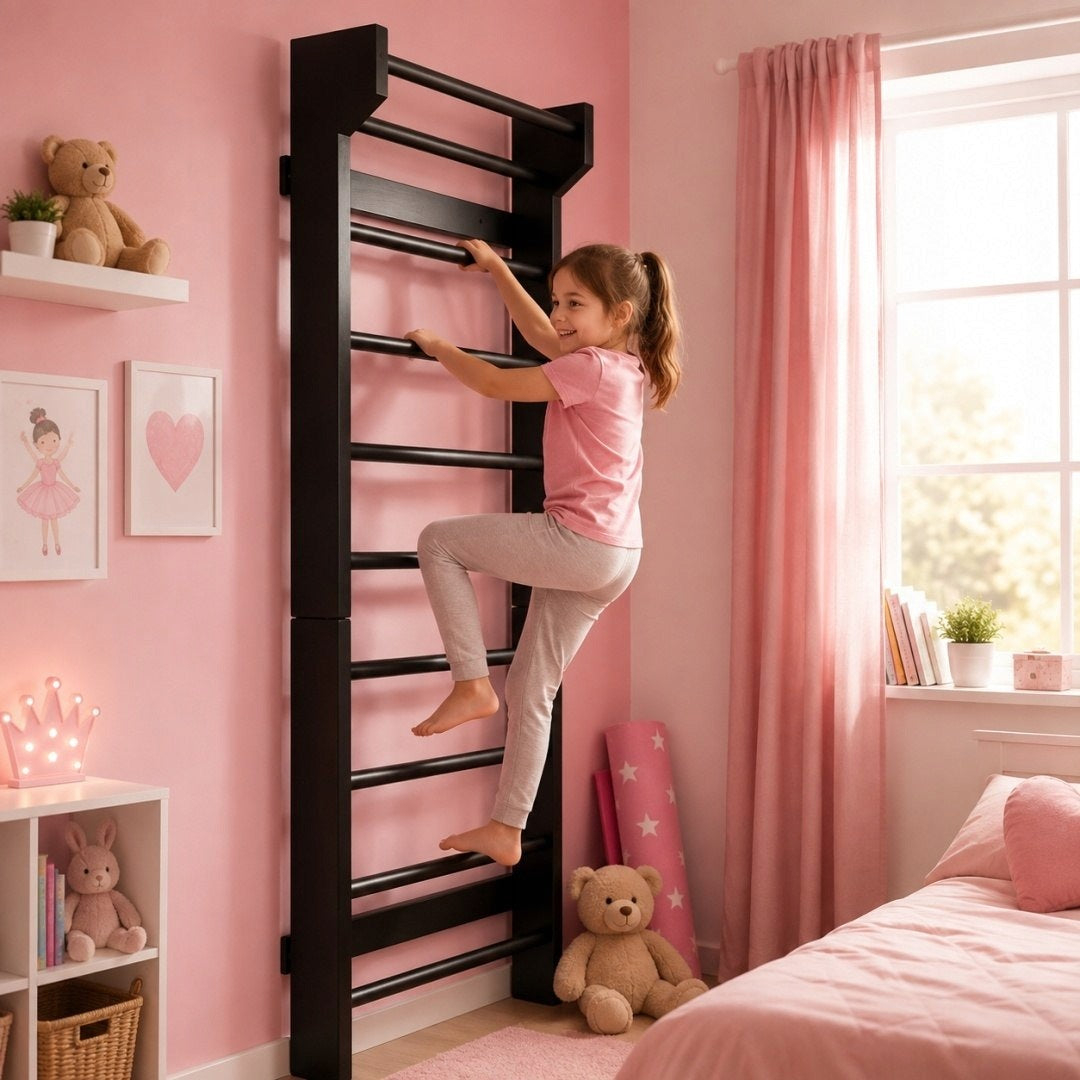 Wooden Gymnastic Ladder For Exercise BLACK 195cm Rehabilitation Packaging status original