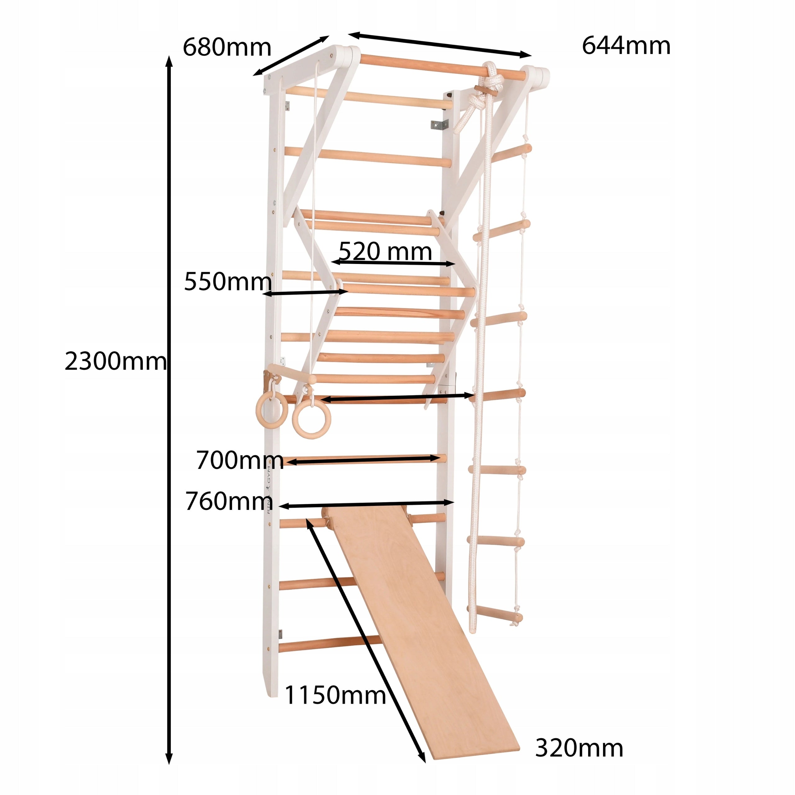 Wooden Gymnastics Ladder Sports Set for Kids and Adults EAN (GTIN) 5907433780071