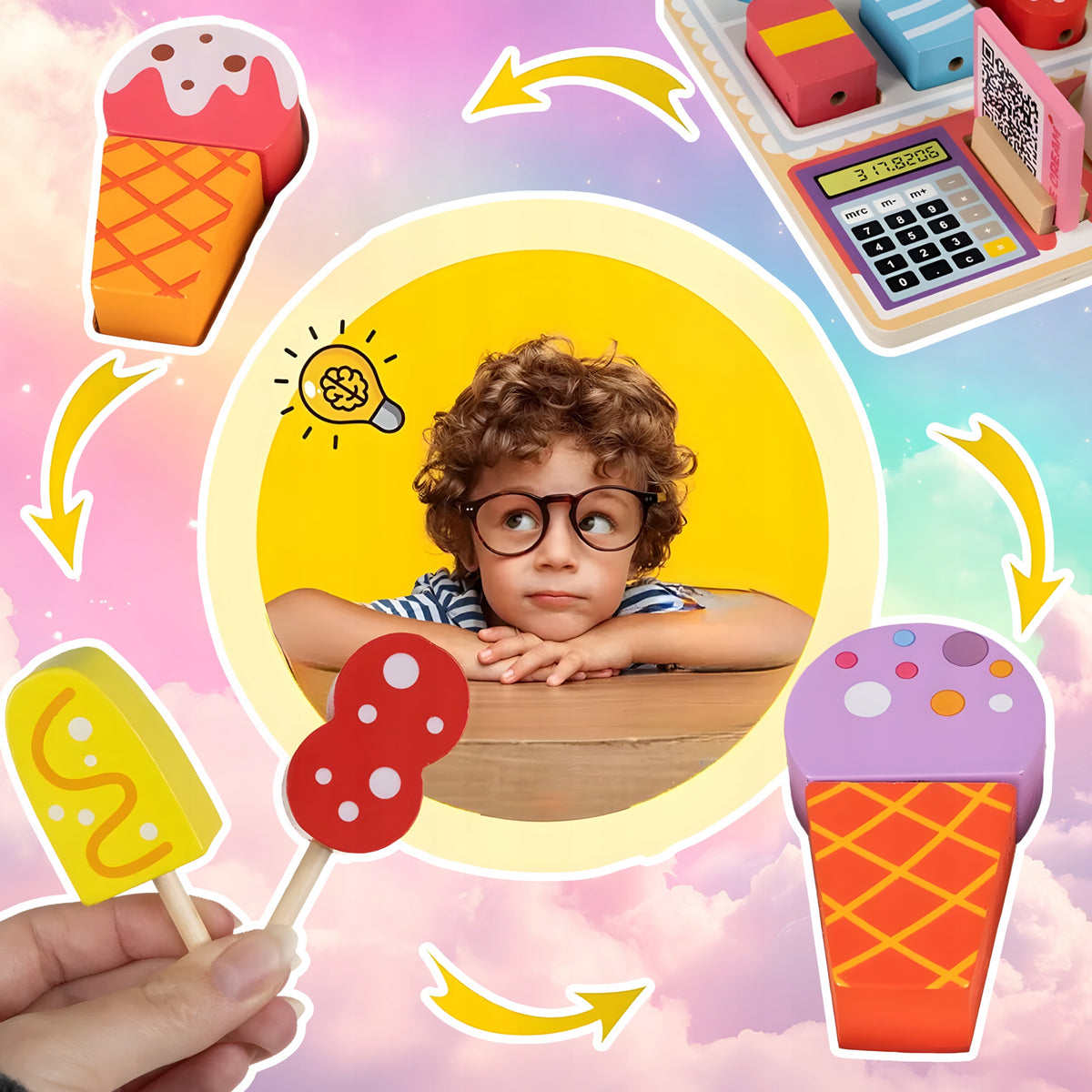 Wooden Ice Cream Shop Kruzzel Stragan Ice Cream Shop for Girls Manufacturer code Lodziarnia Drewniana