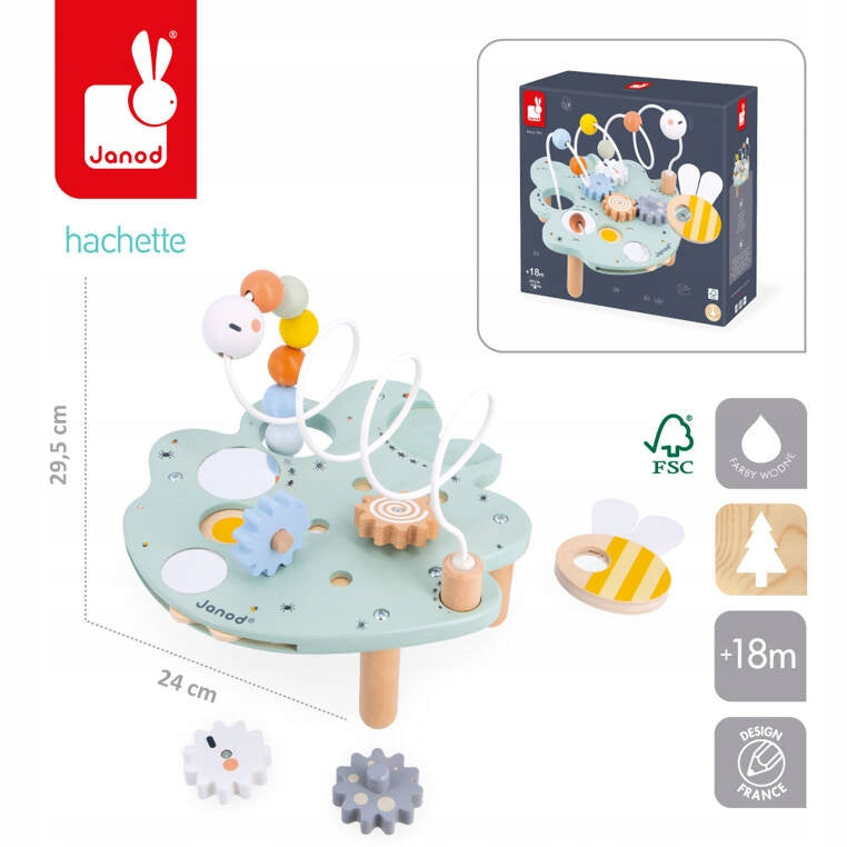 Wooden Multifunctional Educational Table Leaf Sweet Cocoon 18m+ Janod Brand Janod